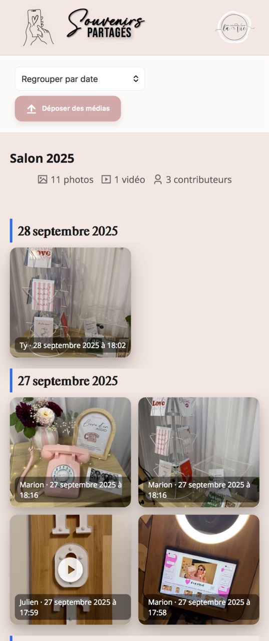 Aperçu de la galerie Souvenirs Partagés